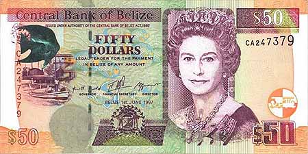 ベリーズ・ドル(表) ベリーズ・ドル(表)