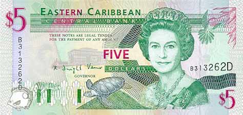 東カリブ・ドル(表)