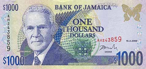 ジャマイカ・ドル(表)