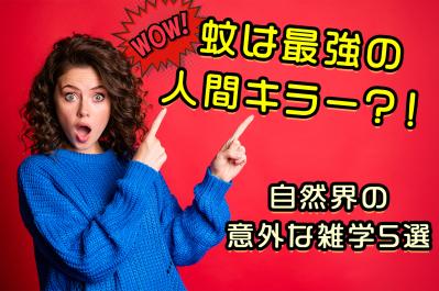 【驚愕】蚊は最強の人間キラー！？エアーズロックやトウモロコシの秘密まで、自然界の意外な雑学5選