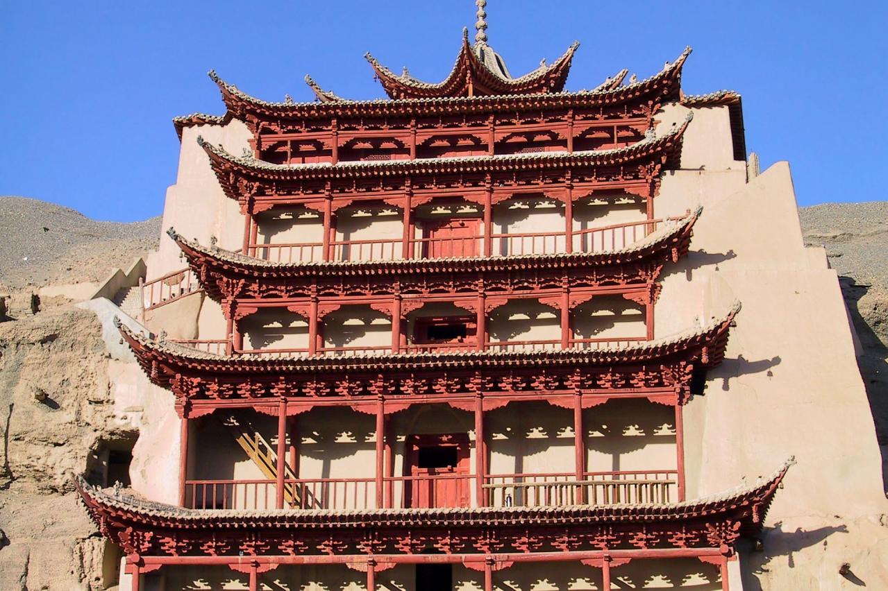 中国 敦煌 莫高窟 九層閣